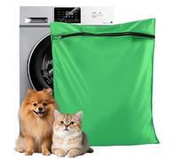 Lotvic Pet Laundry Bag, 70 x 80 cm Petwear Wash Bags for Washing Machine, Durable Pet Hair Filter Bag, Stops Pet Hair Blocking the Washing Machine, Ideal for Dogs, Cats, Rabbits (1 Pack, Green)