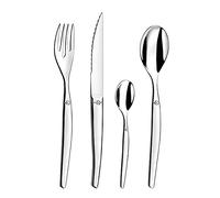 Amefa Lou Laguiole - Jet 24pc Cutlery Set, Mirror Steel, Silver