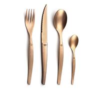 LOU LAGUIOLE - Cutlery set for 4 people - Jet - 18/0 stainless steel, Matt PVD finish (Physical vapor deposition) - Copper