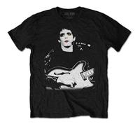 Lou Reed Bleached Photo Official Tee T-Shirt Mens Unisex (Medium) Black