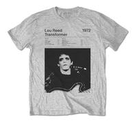 Lou Reed T Shirt Transformer Track List Official Mens Marl Grey L