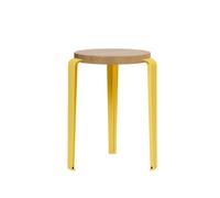 LOU Stool Oak/Brioche Yellow