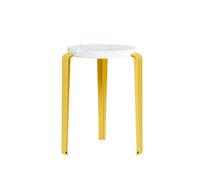 LOU Stool Recycled Plastic White/Brioche Yellow