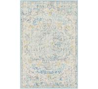 LOU Vintage Traditional Oriental Boho Area Rug Livabliss Ivory 60cm x 90cm