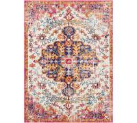 LOU Vintage Traditional Oriental Boho Area Rug Livabliss Pink 200cm x 275cm