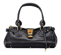 louceko Y2K East West Bag, Studded Handbag Underarm Shoulder Purse | Vegan PU leather, Vintage padlock, Retro rivets, lock & key, Top handle, punk gothic style, for women daily, street & gift.
