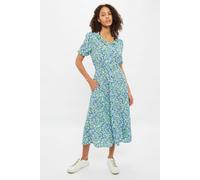 Louche Women's Halcyon Flower Bed Print Short Sleeve Midi Dress | Size: 14 Louche Multicolor 14