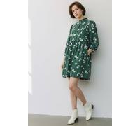 Louche Women's Suzanne Roaring Daisy Print Long Sleeve Mini Dress - Green | Size: 12 Louche Green 12