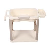 Loucute Hair Wash Basin Lying Down Reusable Ergonomic Shampoo Tray with Universal Wheels for Bedside for Elderly, Disabled, Pregnant, Injured, Bedridden (Brown)