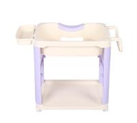 Loucute Hair Wash Basin Lying Down Reusable Ergonomic Shampoo Tray with Universal Wheels for Bedside for Elderly, Disabled, Pregnant, Injured, Bedridden (Purple)
