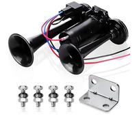 Loud 12V Vehicle Air Horn, 600 Db Electric Car Horn, Great For Motorcycles Trucks Boats, Quality Construction, Black Metal And Plastic Loudspeaker, Easy Universal Installation