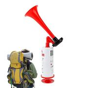 Loud Air Horn for Sporting Events - Manual Pump Action Outdoor Survival Equipment | Handheld Noise Maker for Hiking Camping Kayaking Mountain Cycling | Security Guard Safety Alarm & Prank Prop