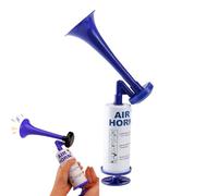 Loud Air Horn - Portable Air Fanfare with Hand Pump - Outdoor Survival Equipment Manual Fun Item for Camping Kayak Cycling Mountain Tours