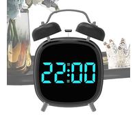 Loud Alarm Clock - Bimetallic Bell Design, Multifunctional Digital Clock | LED Display Snooze Function With Battery Powered For Heavy Sleepers Home Bedroom Desk
