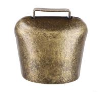 Loud Animal Bell for Cattle and Sheep Strong Iron Construction for Reliability and Performance (Medium Bronze)