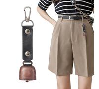 Loud Bear Bell - 2.5cm Hiking Bell, Bear Bells For Hiiking,Small Cow For Dog Collar | Leather Strap Noise Maker For Survival, Hiking, Biking, Fishing, Climbing.