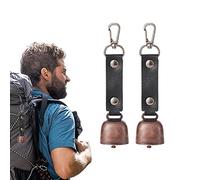 Loud Bear Bell, 2 Loud Bear Bells For Hikers, Anti-Lost Pet Bell, Dog Bell With PU Leather Strap, Noise Maker For Survival, Hiking, Biking, Fishing, Climbing