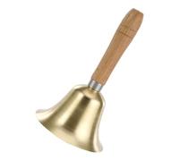 Loud Brass Handcall Bell Dinner Service Wood Handle Brass Handbell Loud Sounds Durable School Classroom