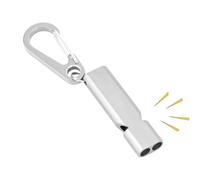 Loud Crisp Sound Whistle, 120db Double Tube Safety Whistle, Portable Camping Whistle, Multipurpose High Decibel Whistle, for Hiking, Outdoor Adventures, Safety Whistle for Camping, Double