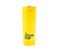 The LoudCup 20 oz Tumbler + Integrated Stadium Horn (Canary Yellow) - Reusable Water Bottle for Sports Fans - Worlds Loudest Cup for Noisy Fans on Game Day & Tailgating
