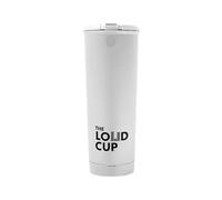 Loud Cup 20 oz Tumbler + Stadium Horn with Snap-Fit Lid (Eagle White) - Insulated Cup Reusable Water Bottle Coffee Travel Mug - Worlds Loudest Cup for Game Day