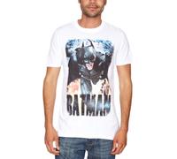 Loud Distribution The Dark Knight Rises - Running Flames Men's T-Shirt White X-Large