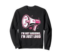 Loud Friend Megaphone Funny Girls Trip Design Sweatshirt