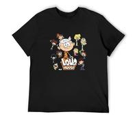Loud House Art T-Shirt Graphics Tee Black Tee Shirt S