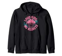 Loud Kids No Regrets Punk Rock Music Zip Hoodie