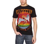 Loud Led Zeppelin USA Tour 1975 Men's T-Shirt Black Medium