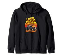 Loud Proud And 5 Monster Truck Fifth Birthday Zip Hoodie