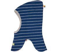 loud + proud Baby Schlupfmütze Ringel, GOTS Zertifiziert Balaclava, Ultramarine, 39-41