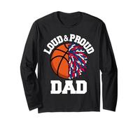 Loud & Proud Basketball Cheerleader Dad Funny Game Day Long Sleeve T-Shirt