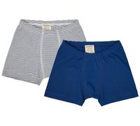 loud + proud Boy's Doppelpack, Feinripp, Bio Baumwolle und GOTS Zertifiziert Boxer Shorts, Ultramarine, 110-116
