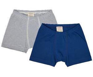 loud + proud Boy's Doppelpack, Feinripp, Bio Baumwolle und GOTS Zertifiziert Boxer Shorts, Ultramarine, 110-116