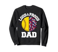Loud & Proud Softball Cheerleader Dad Funny Game Day Sweatshirt
