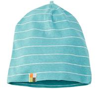 loud + proud Stripes with Linen, GOTS Certified Hat, Cyan, 42-44