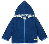 loud + proud Unisex_Baby Jacke Wollfleece, GOTS Zertifiziert Fleece Jacket, Ultramarine, 62/68 cm