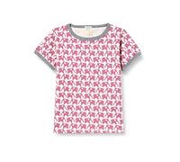 loud + proud Unisex Kid's T-Shirt with Elephant Print, GOTS Certified, Grape, 122 cm-128 cm