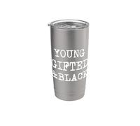 Loud - Proud Young & Black | Simple White Text Designed Stainless Steel Insulated Tumbler