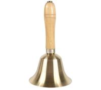 Loud Solid Brass Hand Call Bells Dinner Service Bells With Wooden Handle Handbells Loud Ringing Bells For School Children