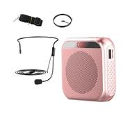 Loud Sound Megaphone Bullhorn Audio Amplifier Loudspeaker System Speaker Amplified USB Voice Microphone Megafon Teachers Speech Clear Sound Pick Up(Pink)