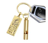 Loud Whistles For Adults - Vintage Brass Coaching Whistle | Multifunctional Sports Training Supplies, Auspicious Car Keychains Pendant For Man And Women