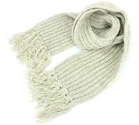 LOUDelephant Chunky Wool Knit Scarf - Plain - Light Grey