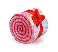 LOUDelephant Cotton Batik Pre Cut Fabric Bundles - 20 Strip Jelly Roll 2.5" x 37" - Rose