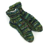 LOUDelephant Hand Knitted Wool Ankle Socks - SD Green Mix