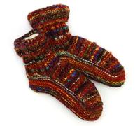 LOUDelephant Hand Knitted Wool Ankle Socks - SD Red Mix