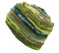LOUDelephant Hand Knitted Wool Beanie Hat - 17 Green