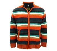 LOUDelephant Hand Knitted Wool Jacket Cardigan - Stripe Anu (Small)