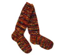 LOUDelephant Hand Knitted Wool Long Socks - SD Red Mix